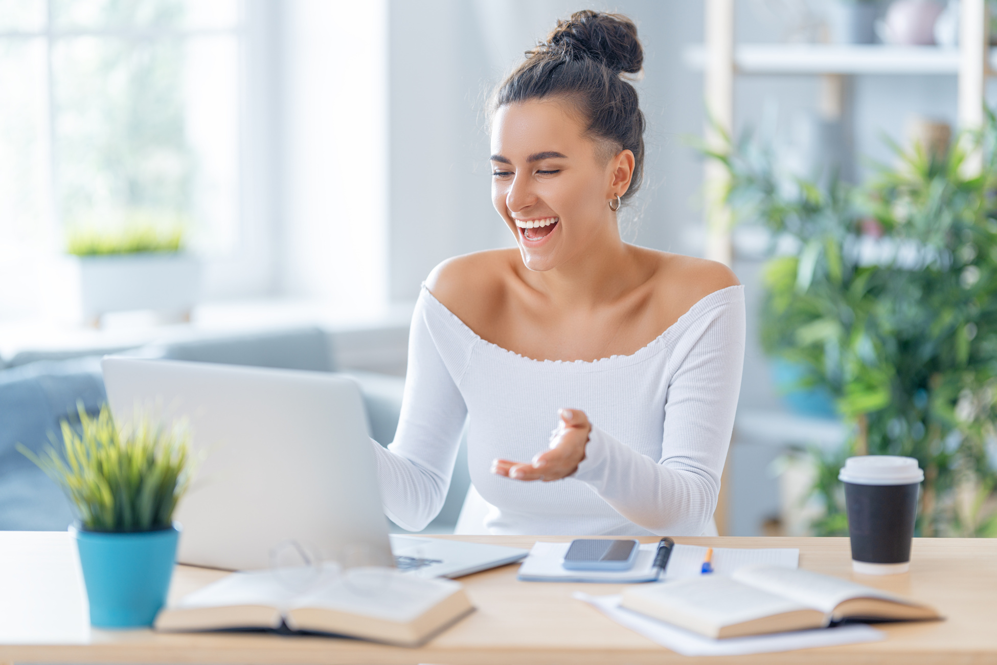 Woman on a Video Call